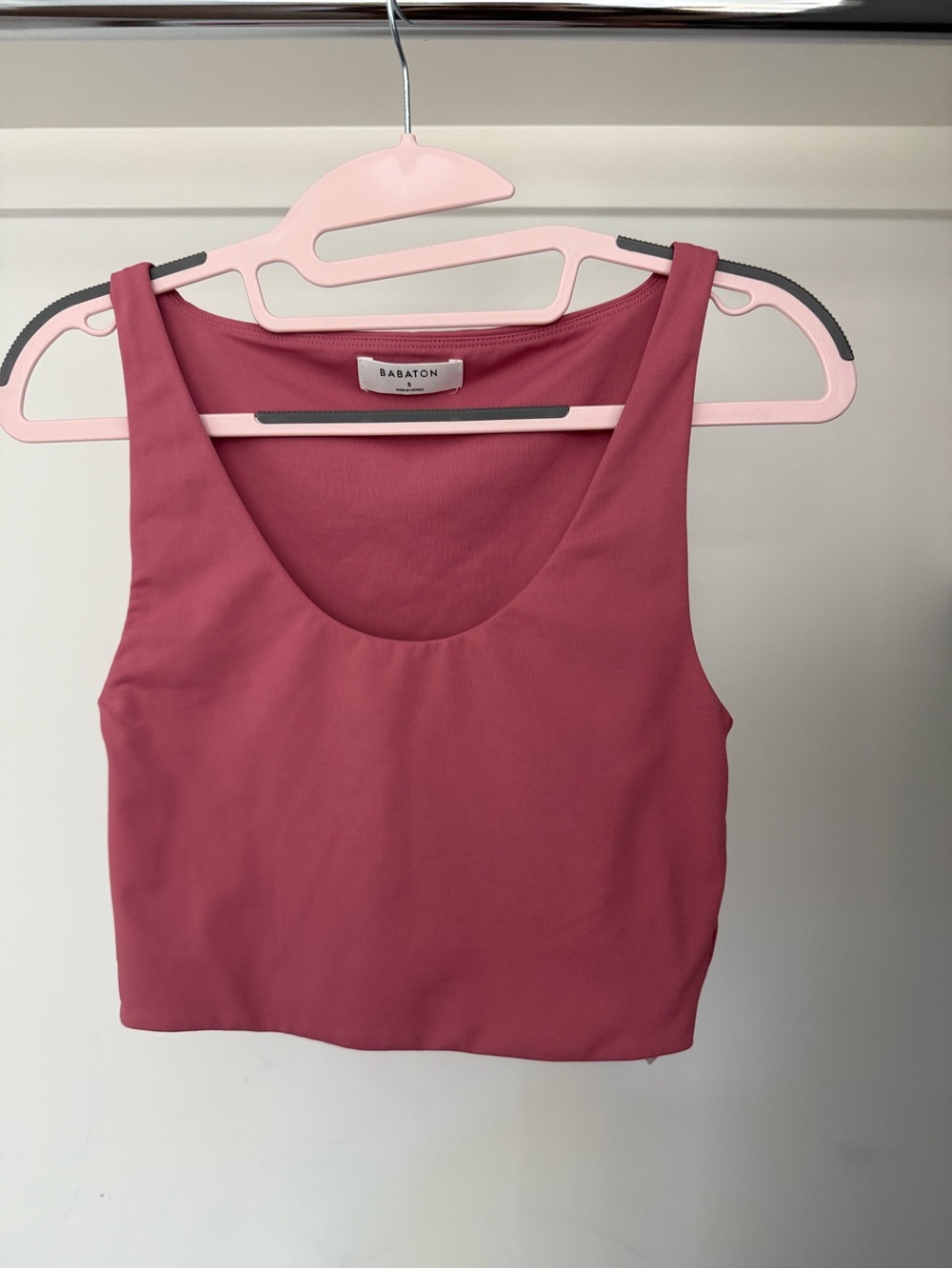 Babaton Aritzia Cropped Contour Tank Top Dusty Rose Pink Size S